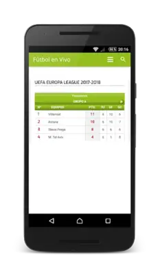 Live Europa League android App screenshot 0